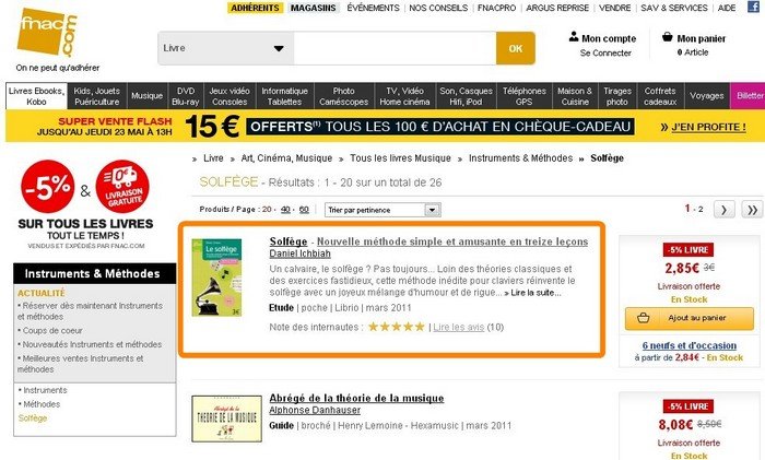 Solfge de Daniel Ichbiah n1 des ventes  la Fnac